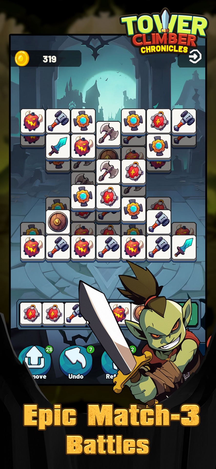 Tower Climber match-3 battle